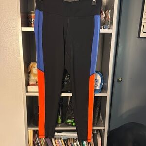 Livi Active Colorblock Leggings - Black, Blue, Orange